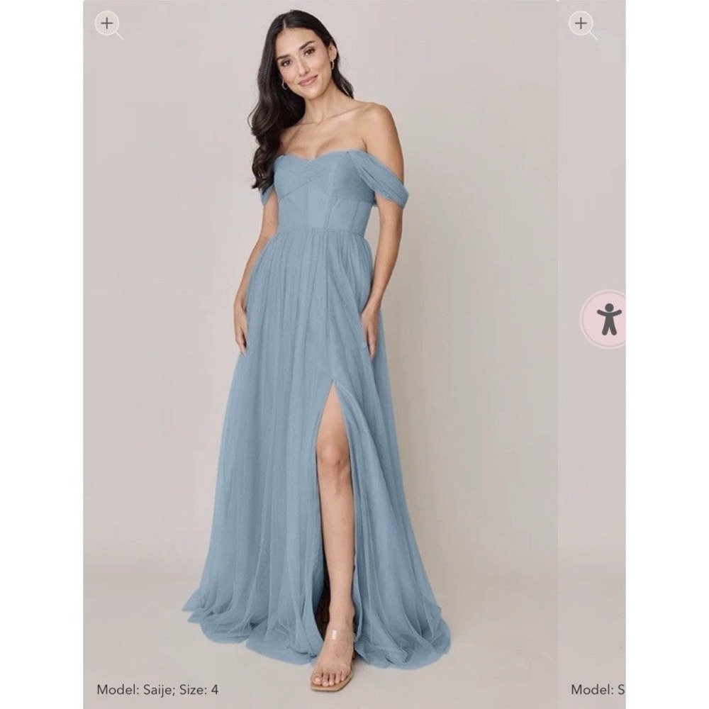 Revelry Genevieve Convertible Tulle Dress French Blue Size 8 100% Polyester